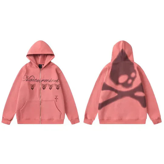 Travis Scott Cactus Jack For Mastermind Skull Zip Up Hoodie