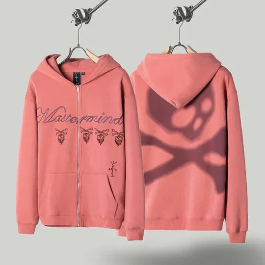 Travis Scott Cactus Jack For Mastermind Skull Zip Up Hoodie